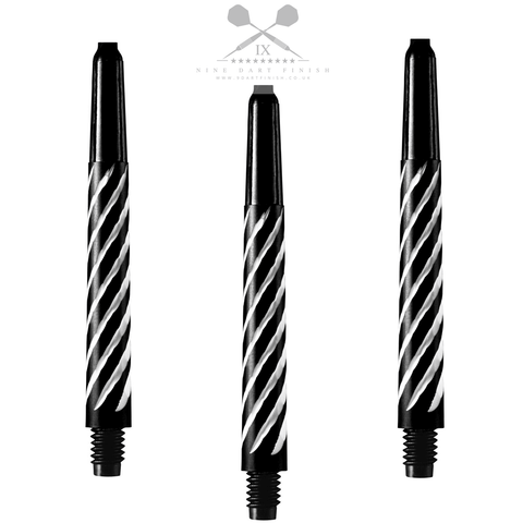 Designa Nylon Stems - Black/White Spiroline Shafts