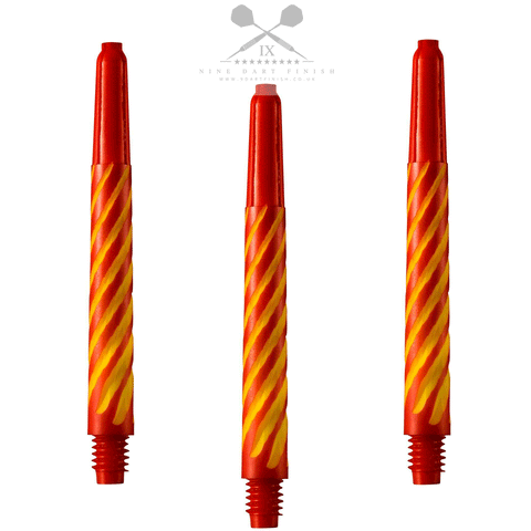 Designa Nylon Stems - Red/Yellow Spiroline Shafts