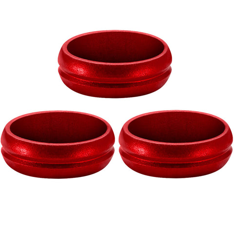 Mission F-Lock Rings - Aluminium Red - Set of 3 rings