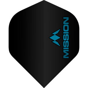 Mission Logo Flights - Std No2 - 100 micron - Black/Blue