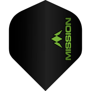 Mission Logo Flights - Std No2 - 100 micron - Black/Green