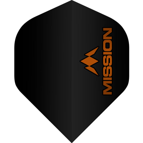 Mission Logo Flights - Std No2 - 100 micron - Black/Orange