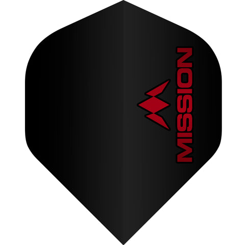 Mission Logo Flights - Std No2 - 100 micron - Black/Red