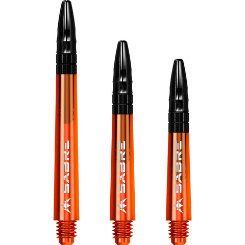 Mission Orange Sabre Shafts - Aluminium Black Tops
