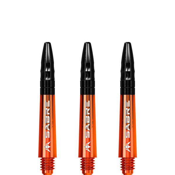 Mission Orange Sabre Shafts - Aluminium Black Tops