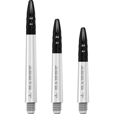 Mission White Sabre Shafts - Aluminium Black Tops