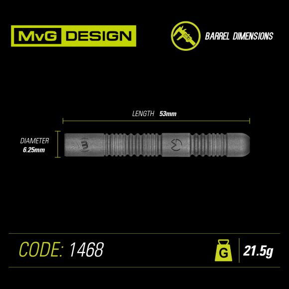 Winmau MvG Exact Steel Tip Darts 24g