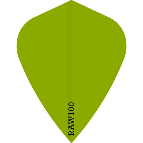 Raw 100 Plain Flights - Kite - 100 micron - Green