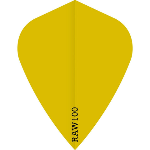 Raw 100 Plain Flights - Kite - 100 micron - Yellow