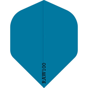 Raw 100 Plain Flights - Std No2 - 100 micron - Light Blue