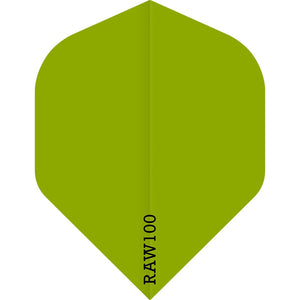 Raw 100 Plain Flights - Std No2 - 100 micron - Green