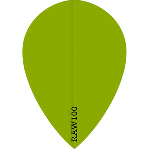 Raw 100 Plain Flights - Pear - 100 micron - Green