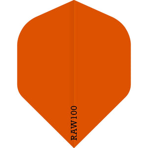 Raw 100 Plain Flights - Std No2 - 100 micron - Orange