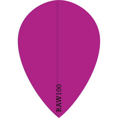 Raw 100 Plain Flights - Pear - 100 micron - Pink