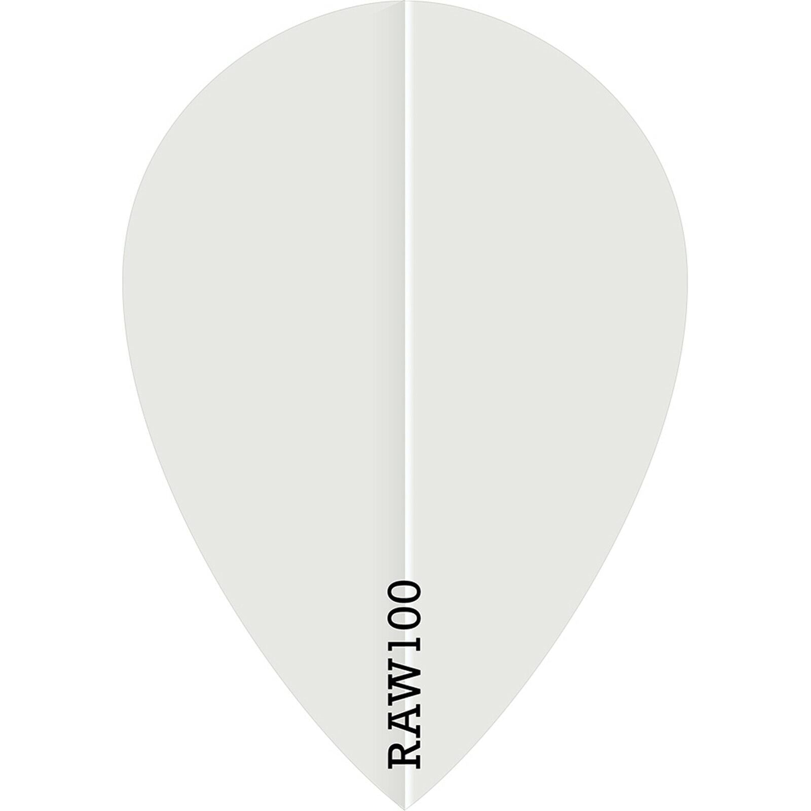 Raw 100 Plain Flights - Pear - 100 micron - White
