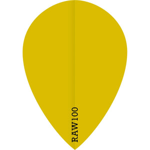 Raw 100 Plain Flights - Pear - 100 micron - Yellow