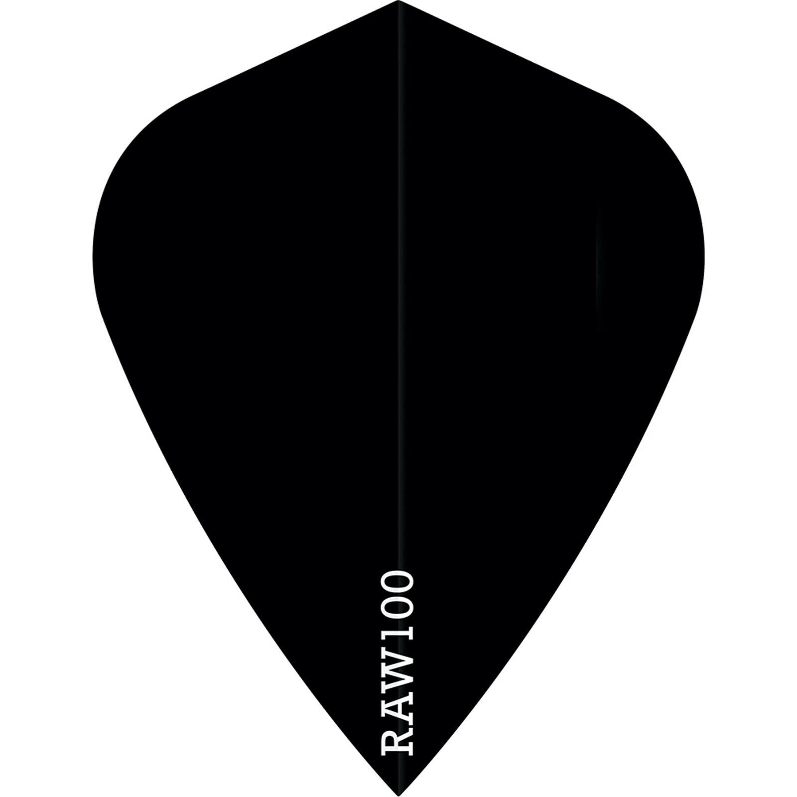 RAW 100 Plain Flights - Kite - 100 micron - Black