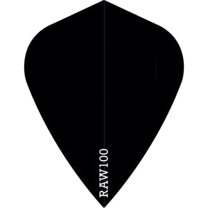 RAW 100 Plain Flights - Kite - 100 micron - Black