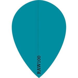 Raw 100 Plain Flights - Pear - 100 micron - Light Blue
