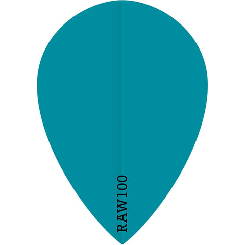 Raw 100 Plain Flights - Pear - 100 micron - Light Blue