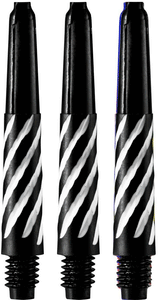Designa Nylon Stems - Black/White Spiroline Shafts