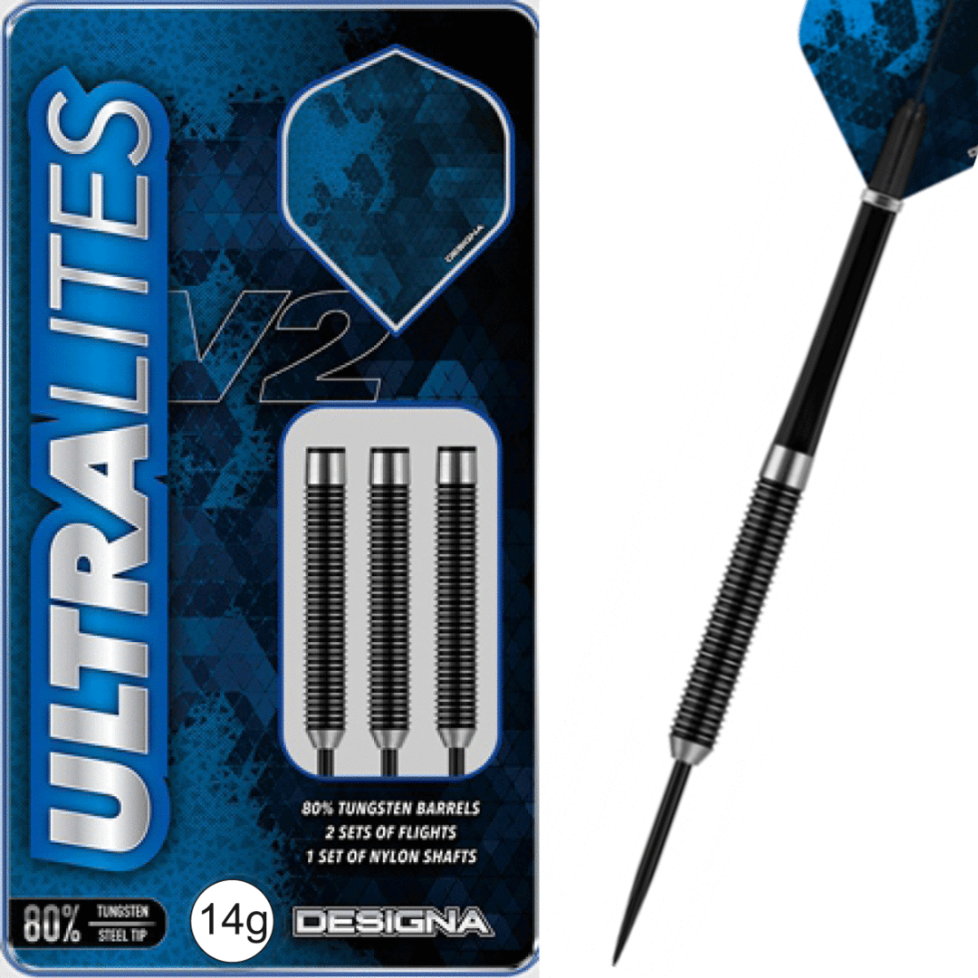 Designa Ultralite V2 Steel Tip Tungsten Darts M2  14g